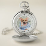 Montres De Poche Conserver des photos minimalistes personnalisées e<br><div class="desc">Parfait pour les amoureux des animaux de compagnie ou pour ceux qui ont perdu un bébé à fourrure bien-aimé : Ce design épuré minimaliste présente une photo préférée de votre chien, chat ou autre animal de compagnie bien-aimé ! Personnalisez-vous avec votre photo préférée et faites de ce cadeau de souvenir...</div>