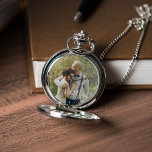 Montres De Poche Élégante photo Monogramme<br><div class="desc">Élégant monogramme et date spéciale design photo personnalisé parfait pour les anniversaires mariages,  les diplômes,  la Fête des pères,  Noël,  et plus!</div>