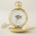 MONTRES DE POCHE GLAMOROUS PALE OR BLANC LOTUS ENREGISTRER LA DATE<br><div class="desc">Si vous avez besoin d'une personnalisation ou d'autres éléments correspondants,  n'hésitez pas à me contacter à l'adresse info@yellowfebstudio.com</div>