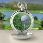 Montres De Poche Golf Elegant Golfer Retirement Message<br><div class="desc">Vous pouvez ajouter un court message à cette montre de poche de retraite de papa de golf - ou partir tel quel. Convient à tous les papa de golf qui se retirent au Golf Course!</div>