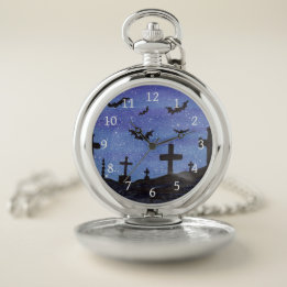 Montres De Poche Les chauves-souris dans le cimetière