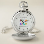 Montres De Poche Logo de Custom<br><div class="desc">Logo personnalisé et texte promotionnel Entreprise personnalisée - Ajouter votre logo / image et texte / information - Redimensionner et déplacer des éléments avec outil de personnalisation. Choisissez / ajoutez votre couleur arrière - plan préférée !</div>