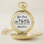 Montres De Poche New York City New York New York Hanoukka Chanukah<br><div class="desc">Le design de la montre de poche présente une illustration originale d'une rangée de repères NYC classiques, "habillés" pour les fêtes juives. Ne vois-tu pas ce que tu cherches ? Vous avez besoin d'aide pour la personnalisation ? Cliquez sur "Contacter ce designer" pour avoir quelque chose créé juste pour vous...</div>