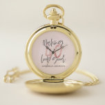 Montres De Poche parties scintillant rose fille, 40e anniversaire m<br><div class="desc">parties scintillant rose fille design moderne et design 40e anniversaire. Conception monochrome de texte de script moderne. Partie d'une collection.</div>