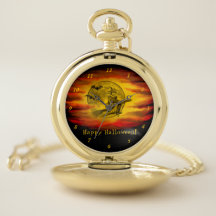 Sorcière volante avec chat noir, nuit halloween