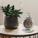 Montres De Poche Vous Retardez Le Temps N'Ammoniera Pas Fossil<br><div class="desc">Cette montre de poche présente une photo d'un fossile d'Ammonite sur toute la face de la montre de poche. La photo est mise en place comme un modèle pour que vous puissiez la remplacer par une photo de votre propre. L'adage "Vous pouvez retarder, mais le temps ne le sera pas"...</div>