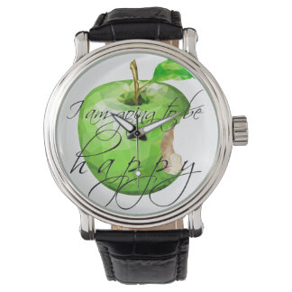 * Montres de pomme verte _ Je vais être heureux