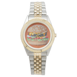 Montres d'illustration d'hamburger