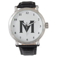 Montres en monogramme noir et blanc | Personnalisa