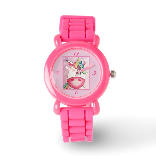 Montres Poignées - Unicorne multicolore (Recto)