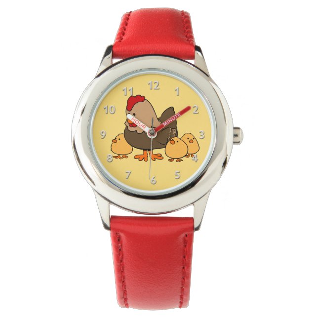 Montres pour enfants de mignons poulets (devant)