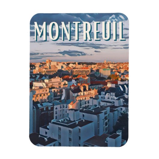 Montreuil Photo Vintage Magneet (Verticaal)