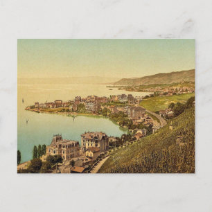 Montreux en Clarens, het meer van Genève, Zwitserl Briefkaart