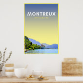  Montreux Zwitserland Art Poster (Keuken)