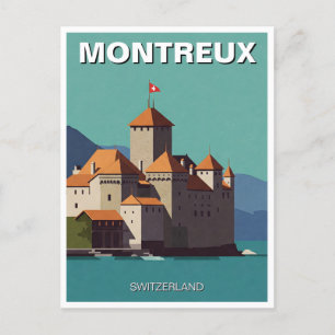Montreux Zwitserland Chateau de Chillon Abstract Briefkaart