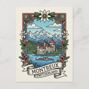 Montreux Zwitserland Chateau de Chillon Briefkaart