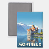 Montreux Zwitserland Magneet (Voorkant / Achterkant)