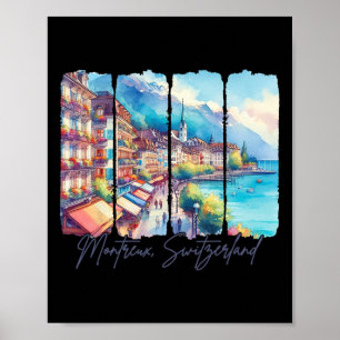 Montreux Zwitserland Reizen Ontmoet Me In Montreux Poster