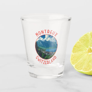Montreux Zwitserland Retro Noodcirkel Shot Glas