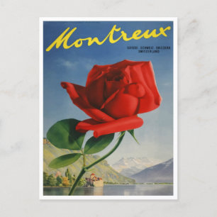 Montreux, Zwitserland Vintage Travel Briefkaart