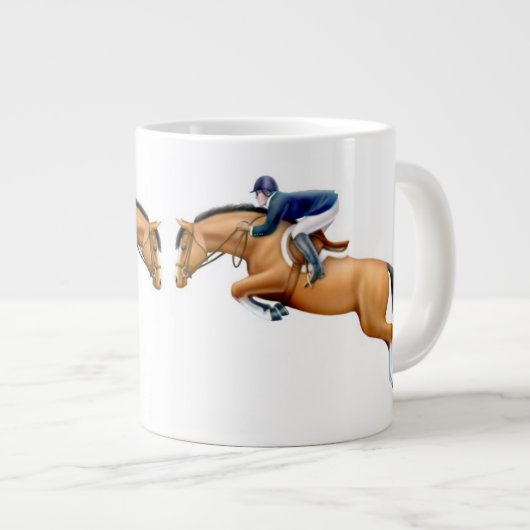 Montrez la Mug équestre du Cheval de saut (Devant droit)