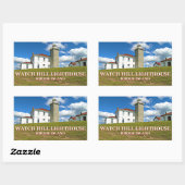 Montrez le phare de Hill, Stickers de Rhode Island (Feuille)
