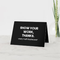 Montrez Votre Travail Merci À Tous Les Professeurs