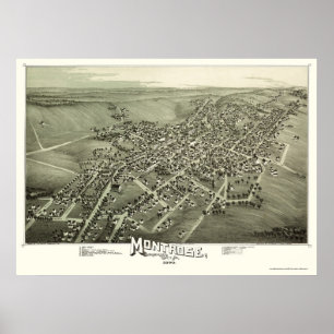 Montrose, PA Panorama Map - 1890 Poster