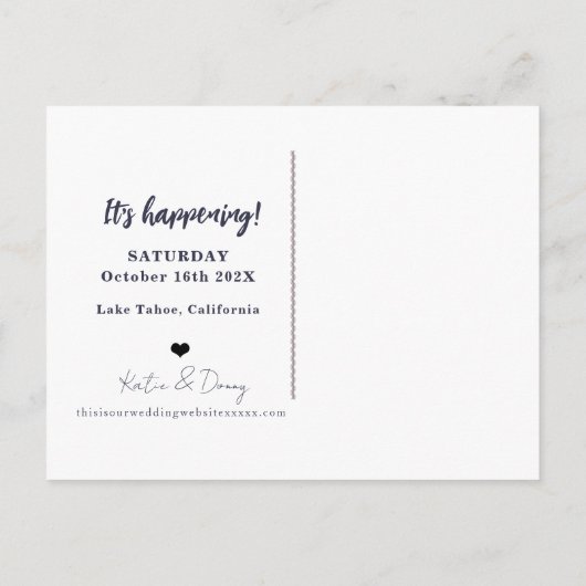 Monts Aquarelle Enregistrer La Date Carte Postale (Dos)