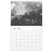 Monts en noir et blanc calendrier photo (Mar 2026)