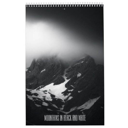 Monts en noir et blanc calendrier photo v2 (Protection)