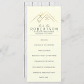 Monts géométriques | Carte rack Mariage (Devant / Derrière)