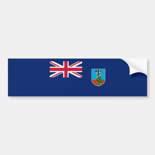 Montserrat Flag Bumpersticker (Voorkant)