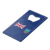Montserrat Flag Kredietkaart Flessenopener (Achterkant Gekanteld)