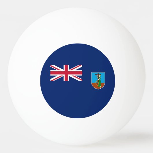 Montserrat Flag Pingpongballen (Voorkant)