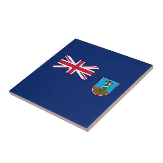 Montserrat Flag Tegeltje (Zijkant)