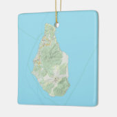 Montserrat Kaart Kerstmis Keramisch Ornament (Links)