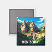 Montserrat Spanje Magneet (Voorkant / Achterkant)