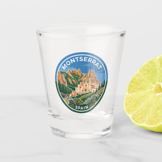 Montserrat Spanje Shot Glas (Voorkant)