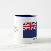 MONTSERRAT VLAG Scripting Gepersonaliseerd Wit Tweekleurige Koffiemok (Center)