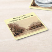 Montville NJ Map Coordinates Style Vierkante Kartonnen Onderzetter (Schuin)