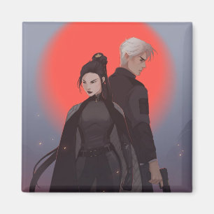 Monty & Strong - Mona Finden art - Simon & Michiko Magneet