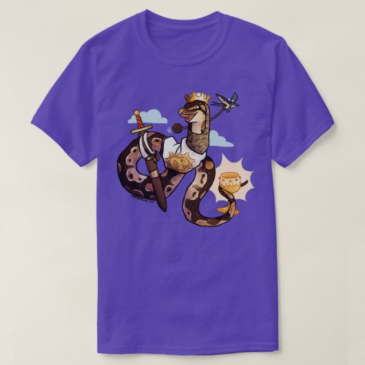 Monty the ball python t-shirt (Design voorkant)