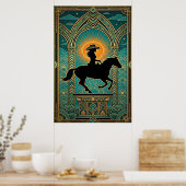 Monument de cowgirl Art déco Sunburst (Cuisine)