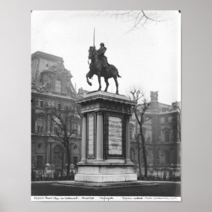 Monument gewijd aan generaal Lafayette Poster