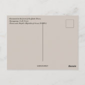 Monument in Juche Tower Pyongyang Noord-Korea Post Briefkaart (Achterkant)