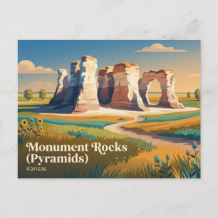 Monument Rocks (Piramides) Kansas Briefkaart