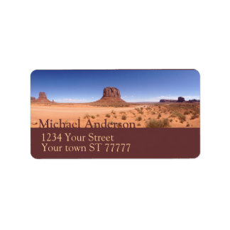 Monument Valley Adreslabel Etiket