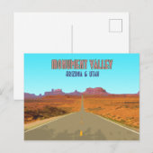 Monument Valley Arizona Utah Vintage Briefkaart (Voorkant / Achterkant)