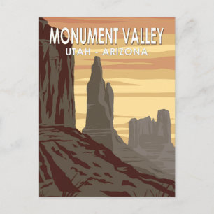 Monument Valley Arizona Utah Vintage Briefkaart